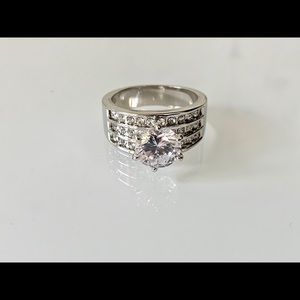 Silver-Tone Crystal Ring Size 9 Charter Club